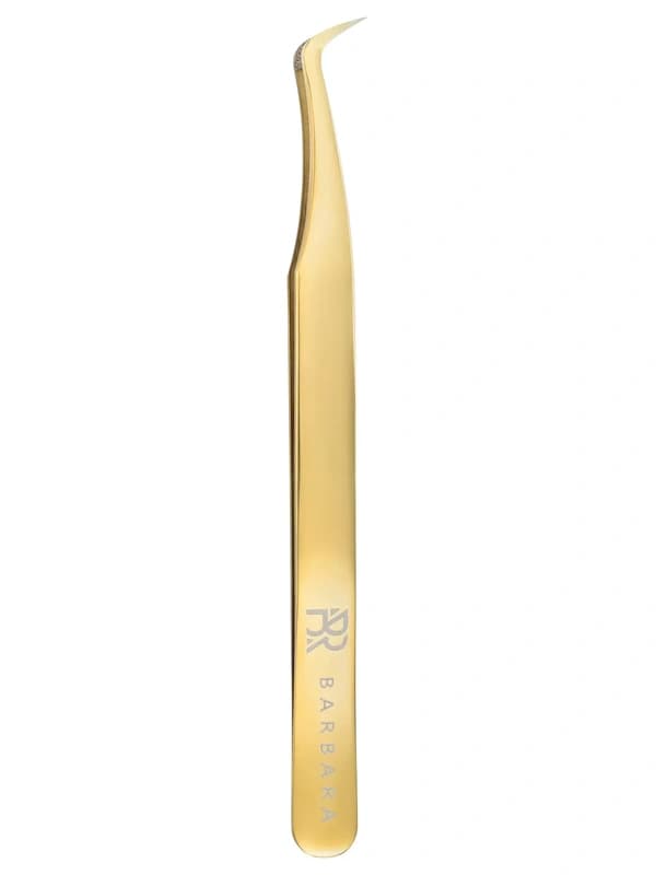 Сверхточный пинцет Barbara серия Gold Touch, тип "крючок"