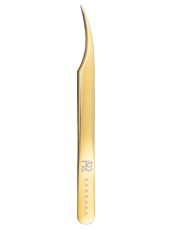 Сверхточный пинцет Barbara серия Gold Touch, тип "дельфин"