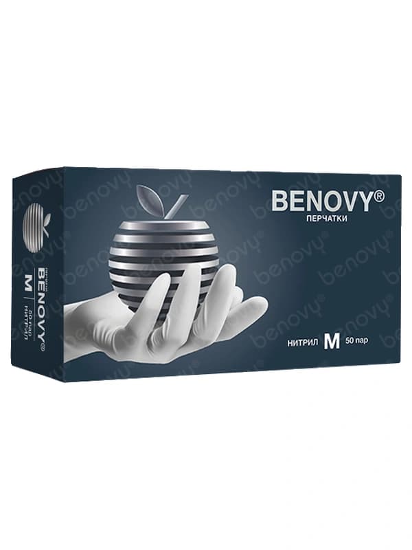 Нитриловые перчатки BENOVY Nitrile MultiColor BS / BBS
